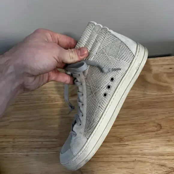 P448 prisma sneakers womens 37 US 7 grey suede skate zip - Picture 8 of 10